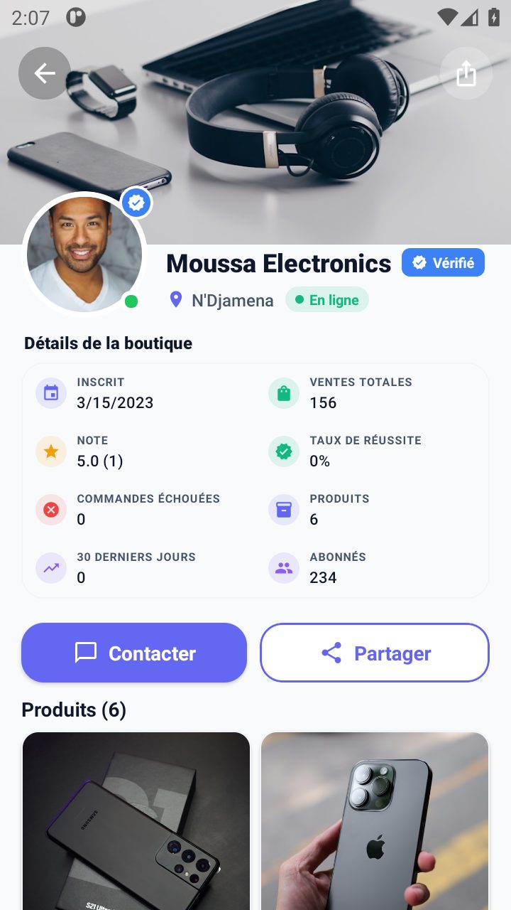Seller profile